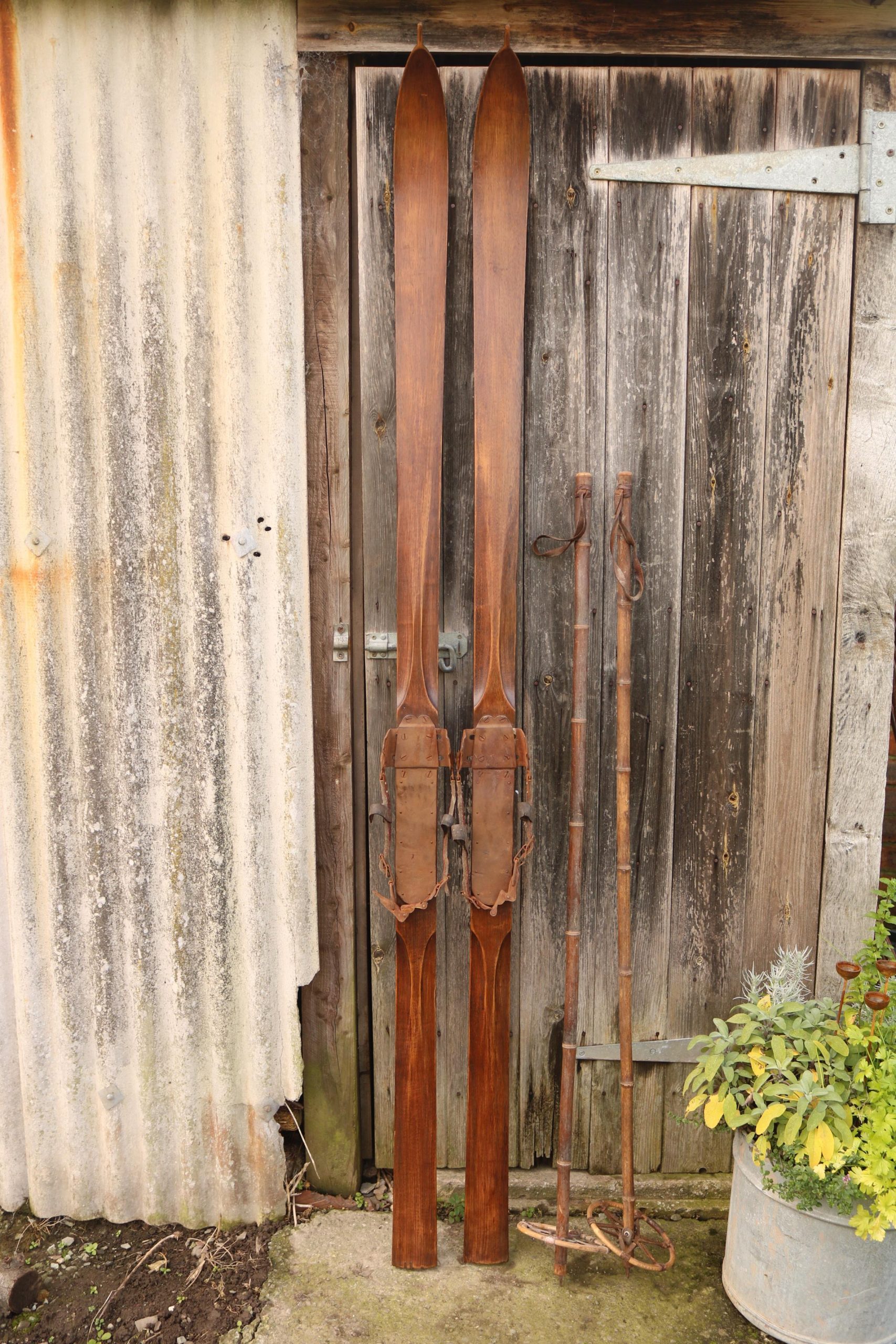 Vintage Wooden Skis 7 Orchard Garden Antiques   IMG 7183 Scaled 