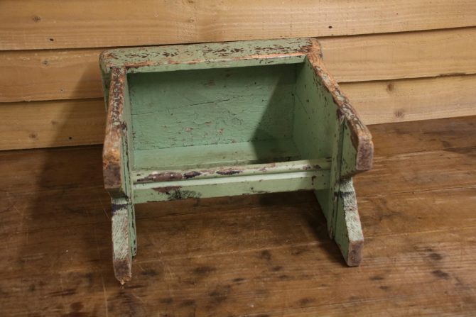 Green Wooden Stool - Image 5