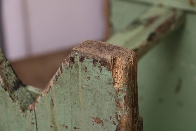 Green Wooden Stool - Image 7